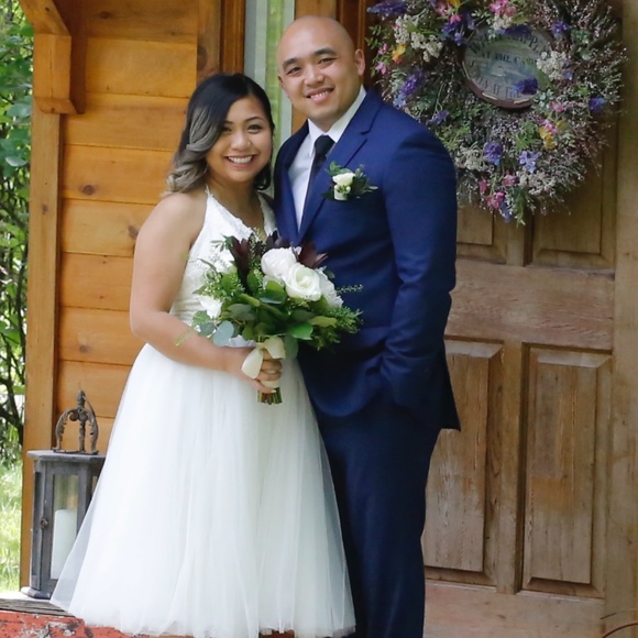 Tea Length wedding dress - Ivory- Unaltered - Picture 5 of 5